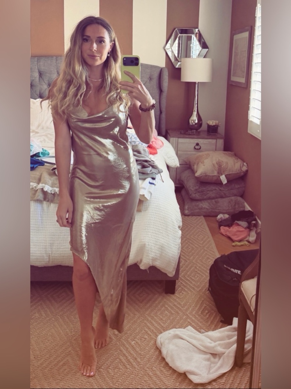 MY BEACHY SIDE - CHARLOTTE DRESS - BRONZE SHIMMER size S